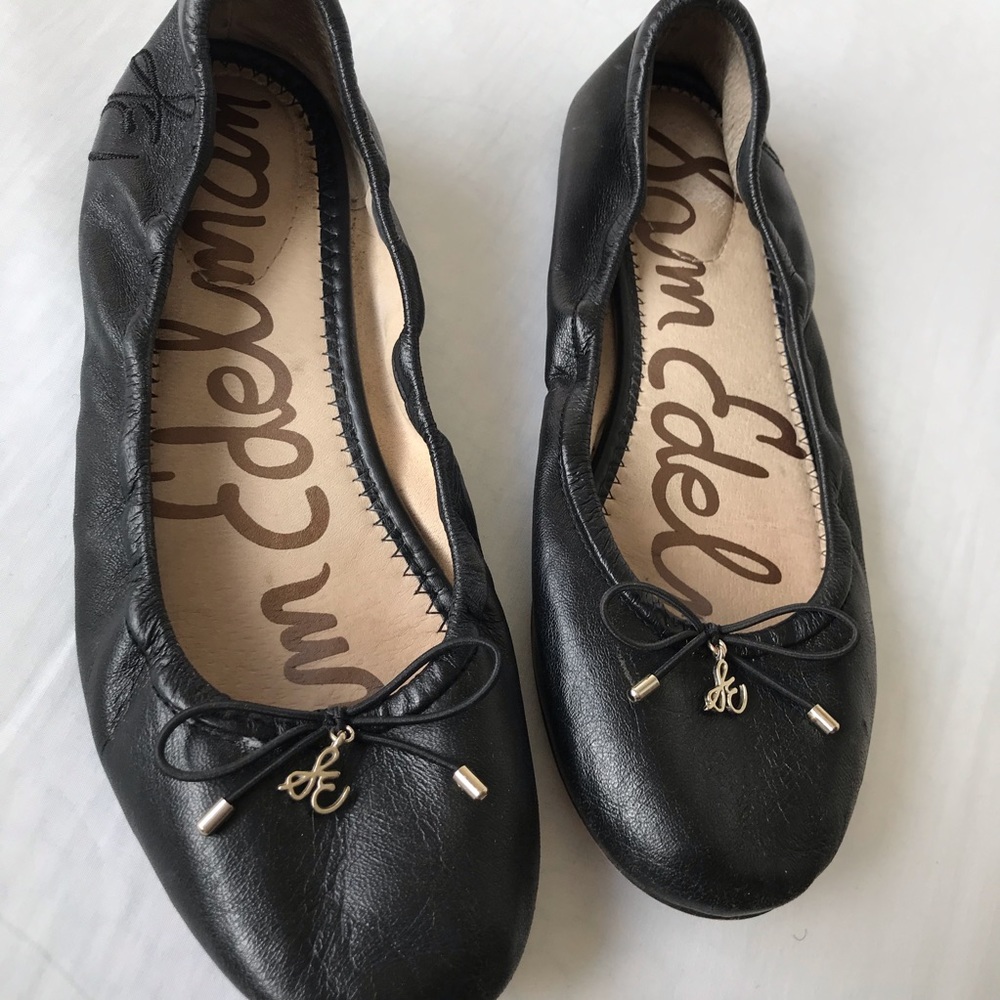 SAM EDELMAN BLACK BALLET SHOES — SIZE 7